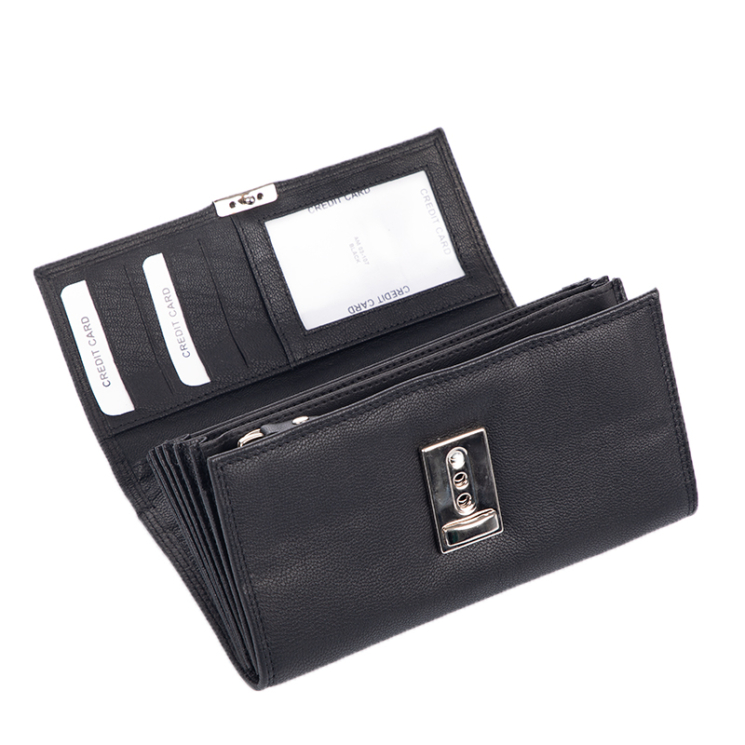 Pincér pénztárca és tartó fekete színben