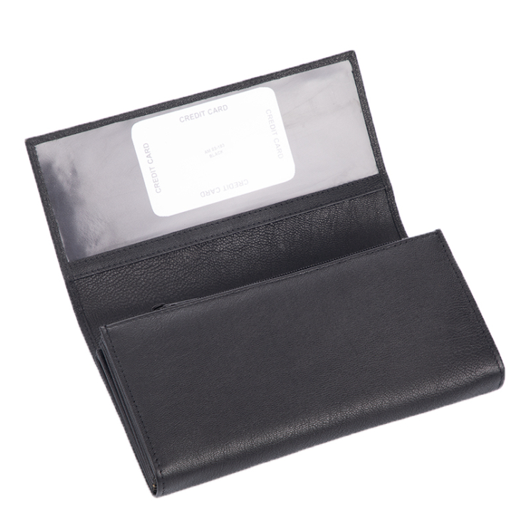 Valódi bőr brifkó pincér pénztárca fekete színben AM-03-183