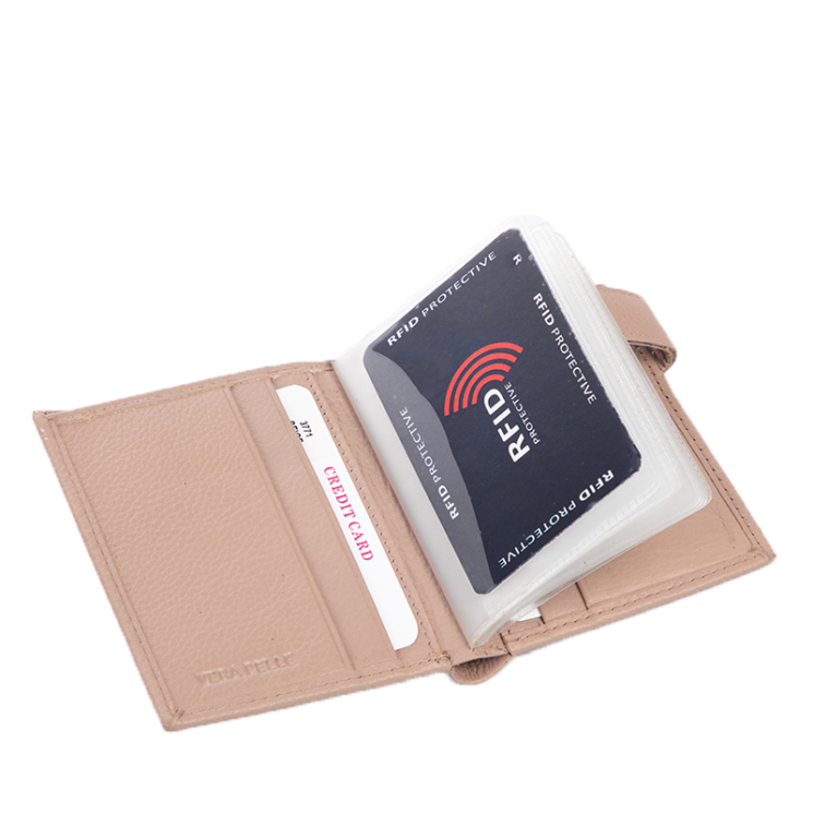 Fairy Valódi bőr női pénztárca kártyatartó RFID rendszerrel sárga színben díszdobozban