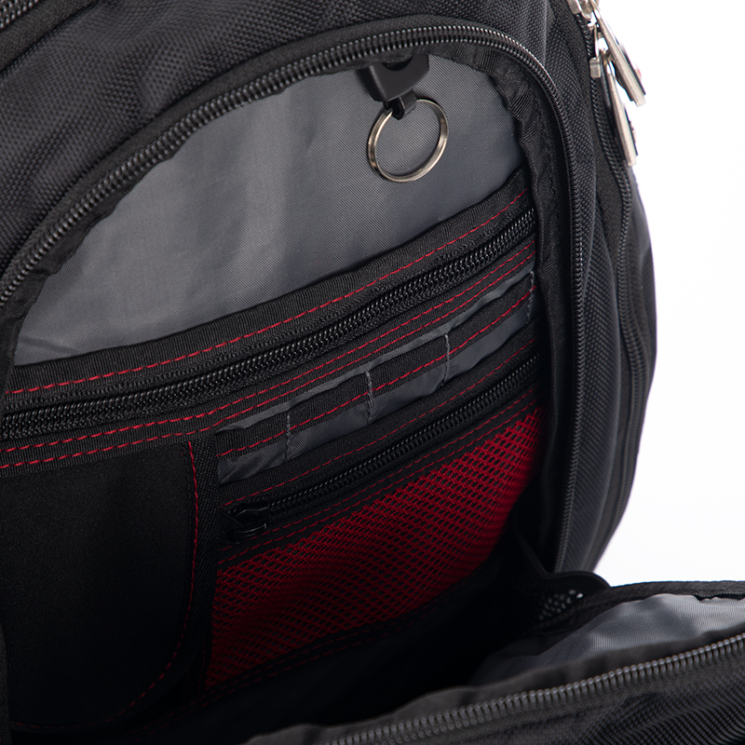 Swisswin ultrerős nagyméretű hátizsák sw9705 fekete AIR FLOW szellőző rendszerrel