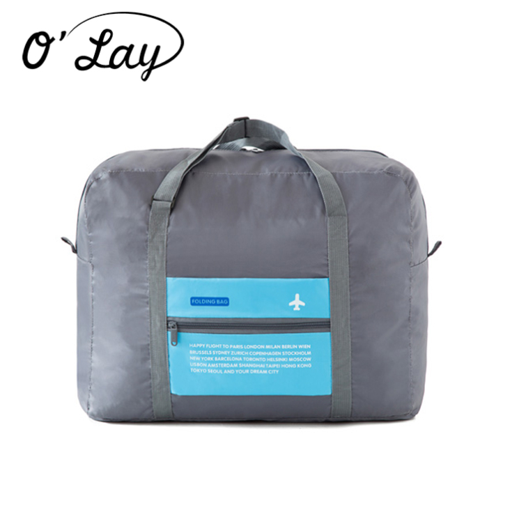 Összehajtható utazótáska fedélzeti méret zöld színben