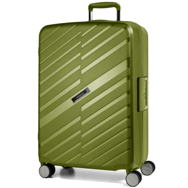 Bon Voyage Törhetelen Cipzár nélküli Spinner bőrönd L Zöld