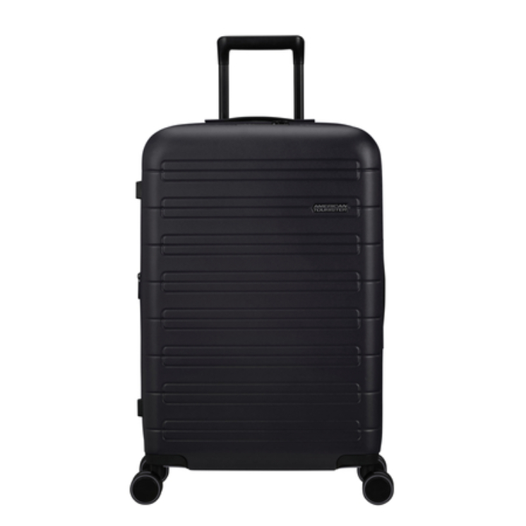 American Tourister Novastream bővíthető Spinner bőrönd 67 fekete