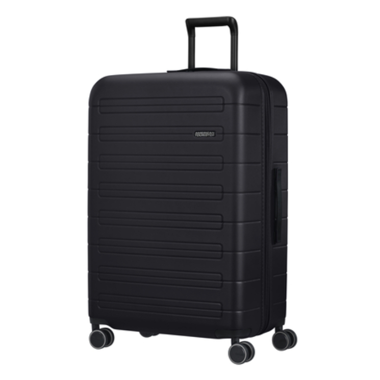 American Tourister Novastream bővíthető Spinner bőrönd 77 fekete