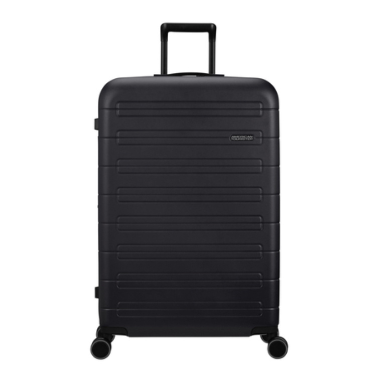 American Tourister Novastream bővíthető Spinner bőrönd 77 fekete
