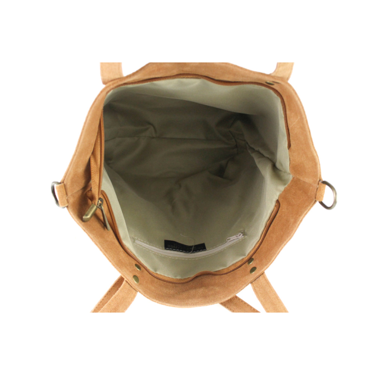 Valódi velúrbőr női táska farmerkék színben