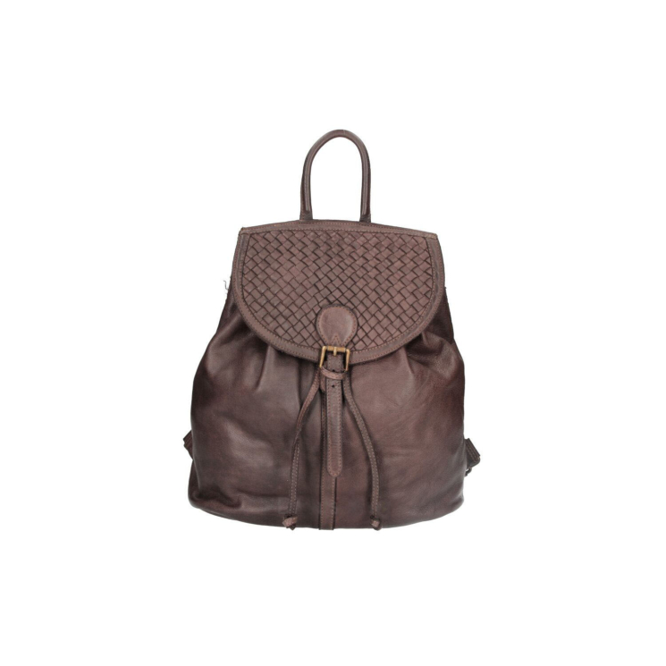 Valódi bőr női Hátizsák Fekete