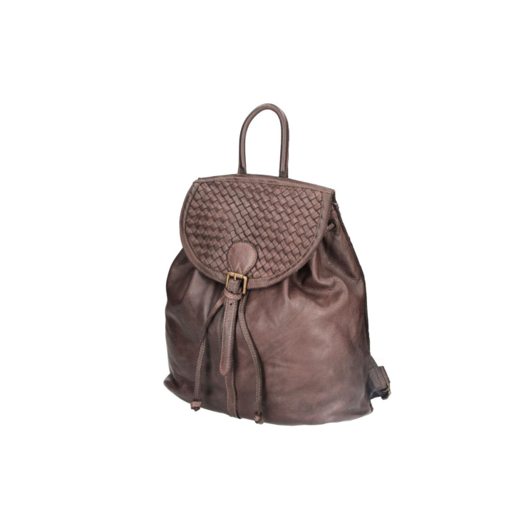 Valódi bőr női Hátizsák Fekete