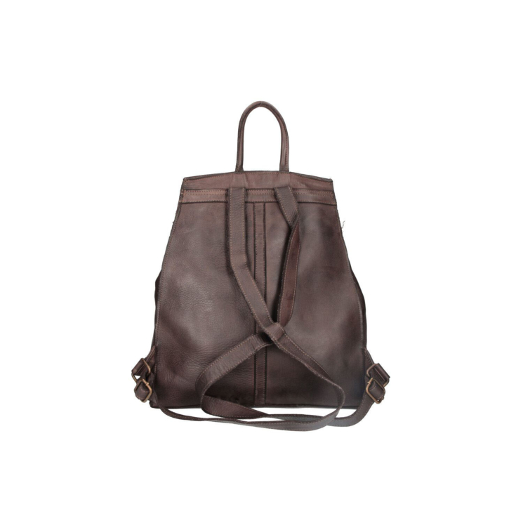 Valódi bőr női Hátizsák Fekete