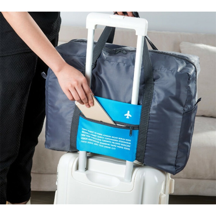 Összehajtható utazótáska fedélzeti méret zöld színben