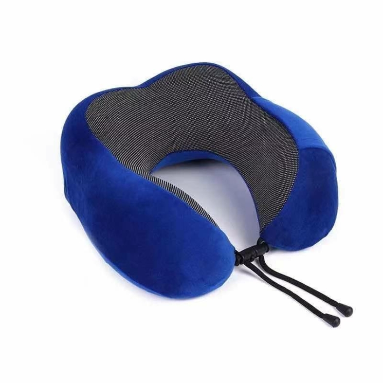 Memóriahabos nyakpárna kék színben