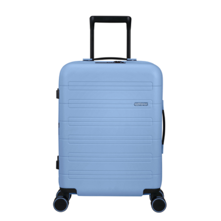 American Tourister Novastream bővíthető Spinner bőrönd 55 világoskék