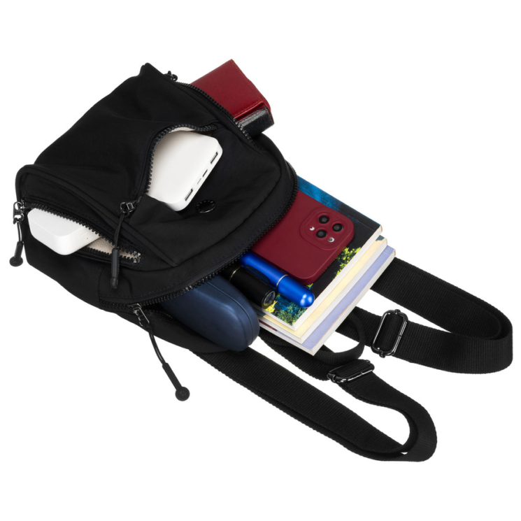 Női városi hátizsák fekete színben