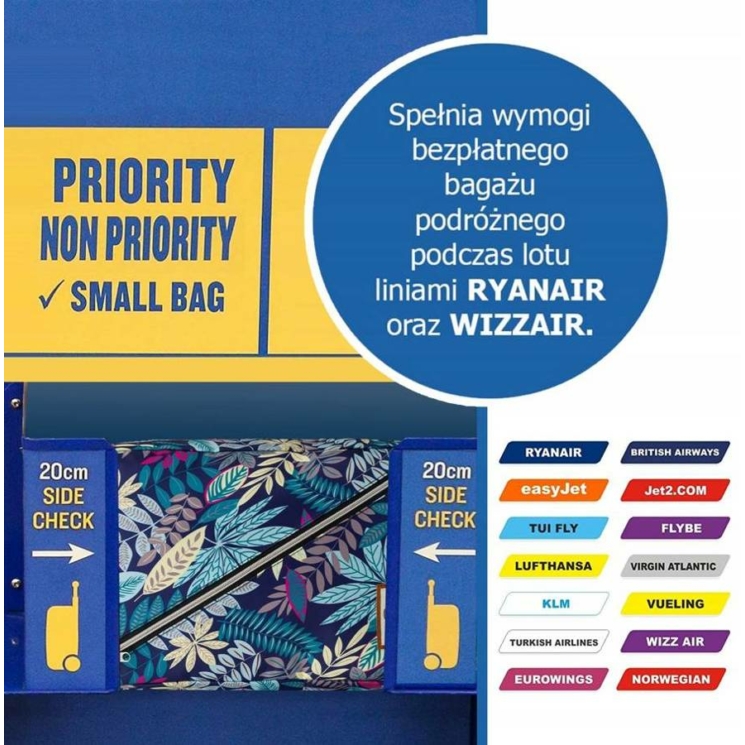 Peterson Fedélzeti hátizsák Ryanair fedélzeti ingyenes méret 40 x 20 x 25 cm