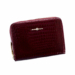 Valódi lakk bőr cipzáras kártyatartó bordó színben