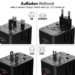 Utazási kiegészítők Világ adapter USB Töltővel ajándék tartóval Arcas TA-01