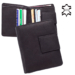 Pénztárca fekete színben sok kártyatartóval