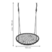 Gólyafészek hinta 100cm  Fekete HB23513