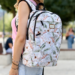 Sokzsebes Női hátizsák divatos mintában