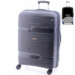 Gladiator Spinner bőrönd M-3812 Szürke  ajándék bőröndhuzattal