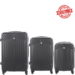 LEONARDO DA VINCI 507 3 db-os bőrönd szett Fekete színben