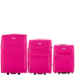  Ormi 3 db-os bőrönd szett 6802 Pink színben