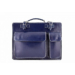 Valódi bőr aktatáska kék színben