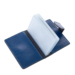 Valódi bőr lakk kártyatartó kék színben