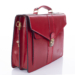 Valódi bőr aktatáska 2 részes piros színben