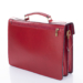 Valódi bőr aktatáska 2 részes piros színben