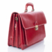 Valódi bőr aktatáska 3 részes piros színben 