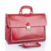 Valódi bőr aktatáska 3 részes piros színben 
